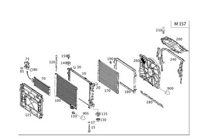 Conductos de aire originales Mercedes-Benz para radiador 212-505-44-30 Foto 1 de 2