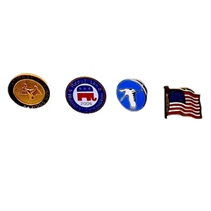 Push Pins Flag Audubon Society Flying Bird National Republican Comm Lot of Four - Picture 1 of 9