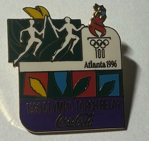 1996 ATLANTA SUMMER OLYMPICS -- 1996 OLYMPIC TORCH RELAY -- COCA-COLA PIN - Picture 1 of 2