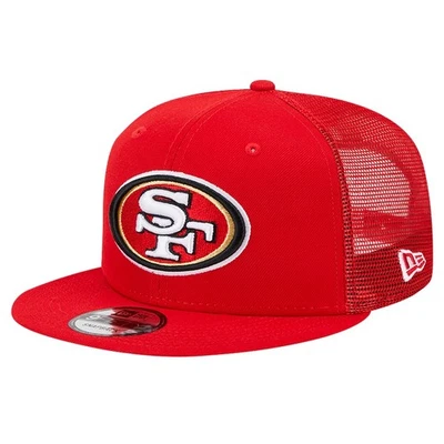 San Francisco 49ers New Era Classic Trucker Adult 9FIFTY Snapback Hat Cap Red