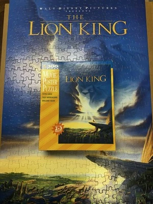 Póster rompecabezas de la película Walt Disney El Rey León 300 piezas 2' x 3' 100% COMPLETO Foto 1 de 4
