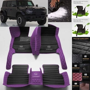 For Ford Bronco Car Floor Mats Luxury Waterproof Liners Carpets Cargo Custom - Imagen 1 de 33