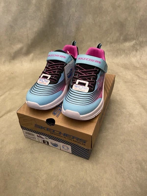 Zapatos Skechers para niñas EE. UU. 3 Microspec Advance Aqua/Púrpura #303575L/AQPR Foto 1 de 4