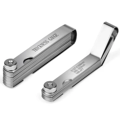 2PCS Stainless Steel Feeler Gauge Set for Valves Thickness Measurement Tool - Image 1 of 4