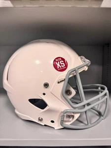 Riddell Revolution Attack Football Helmet XS Extra Small White Gray Facemask NEW - Picture 1 of 8