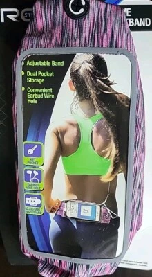 PRO Strength Active Waistband Smartphone Holder Women's Activewear- Pink Digital - Image 1 of 4