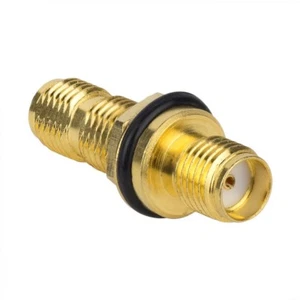 RF SMA adapter SMA female to Jack bulkhead nut O-ring goldplated connector New - Picture 1 of 3