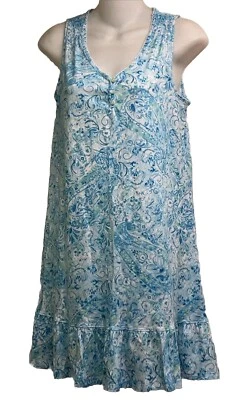 Camisón Lauren Ralph Lauren Etiqueta Negra Floral Talla XS Sin Mangas Volantes Dobladillo PO Foto 1 de 4