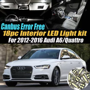 18Pc Error Free Car Interior LED White Light Kit for 2012-2016 Audi A6/Quattro - Bild 1 von 10