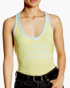Wildfox I'm The Sunshine Lorna Tank Top Yellow M NWT $74 - Picture 1 of 2