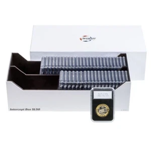 Münzplattenbox für 50 Platten mit Abfangschild - Bild 1 von 1