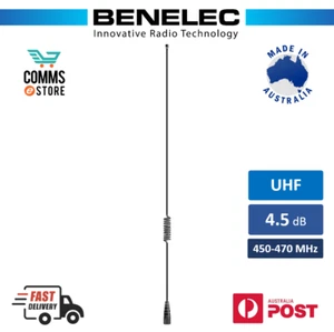 Benelec 4.5dB Mobile High Gain Roof Mount Antenna, 450-470MHz - 02622IBK - Picture 1 of 3