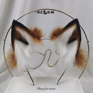 Fox ears hand-made animal ears KC animal tail headdress COSPLAY headband hairpin