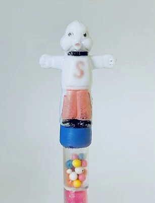 Vintage 1984 Bee Intl. SUPER PENGUIN WHISTLE 6.25” Candy Container EASTER PINK - Image 1 of 4