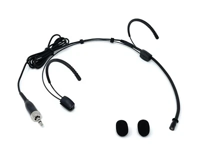 Black Double Earhook Headset Omnidirectional Mic for Sennheiser Body-Packs - Image 1 of 4