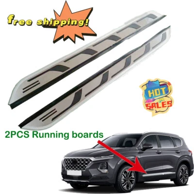 Se adapta a Hyundai Santa Fe Sport 2013-2018 estribo lateral puerta barra Nerf estribo Foto 1 de 4