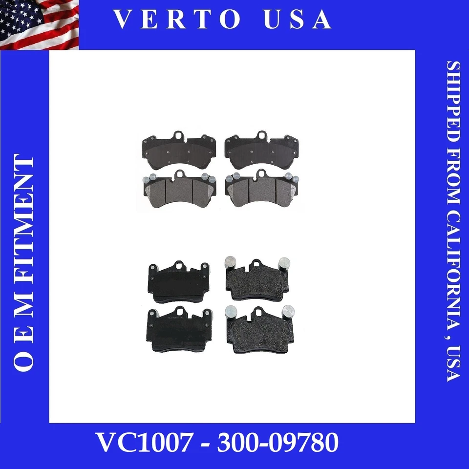 Pastillas de freno delanteras y traseras para Porsche Cayenne 2004 a 2006, 2008 a 2010 330 mm  Foto 1 de 1