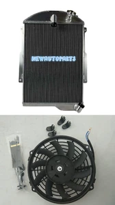 3 Row Aluminum Radiator + Fan For 1939 CHEVY JA MASTER 85 CAR SEDAN DELUXE 6CYL - Picture 1 of 8