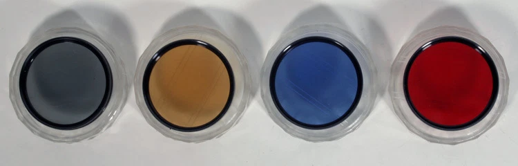 55MM FITLER SET OF 4 CIRCULAR POLARIZER RED BLUE ORANGE - Image 1 of 1