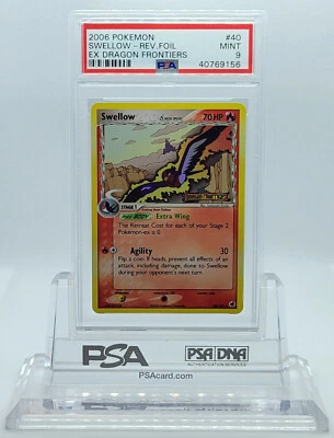 POKEMON EX DRAGON FRONTIERS SWELLOW #40 REVERSE HOLO FOIL PSA 9 MINT #40769156 - Image 1 of 3