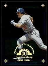 1998 Leaf Fractal Foundation 92 Mike Piazza /3999 Dodgers Baseball Card