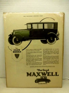 1924 Maxwell Club Coupe Print Ad 11x14 Boarded/Sealed - Bild 1 von 2