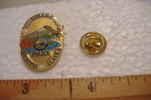 ~SOLDOTNA ALASKA~POLICE CHIEF~SMALL TIE TAC PIN~ - Picture 1 of 1