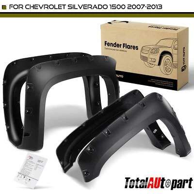 4 brotes de guardabarros estilo bolsillo para Chevrolet Silverado 1500 07-13 delanteros y traseros Foto 1 de 4