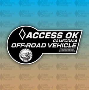 No Access OK Off Road Clean Air Vehicle California 6" Car Vinyl Decal Sticker - Bild 1 von 1