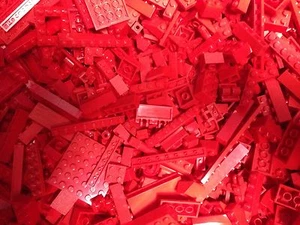 Lot Of 400 Random RED Lego Pieces & Parts //// Build W-Bulk Red LEGO Bricks - Picture 1 of 6
