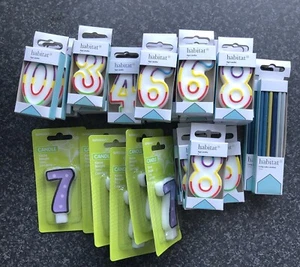 Habitat Birthday Cake Number Candle Lot 34 Total Brand New - Picture 1 of 24