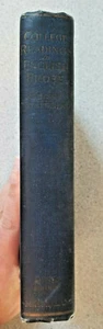 1927 COLLEGE READINGS IN ENGLISH PROSE revised HB edition by Scott & Zeitlin - Imagen 1 de 11