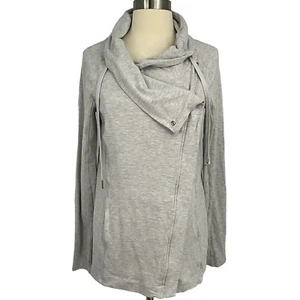 Lululemon Coast Easy Wrap Heathered Core Ultra Light Grey Jacket Size 4 Full Zip - Picture 1 of 10
