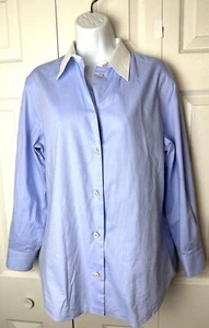 GUCCI Uniforme Blusa Camisa Azul Cuello Blanco Con Botones No En Venta Talla 42 6 - Imagen 1 de 16