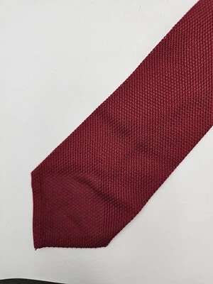 Corbata de Colección John Weitz Lord & Taylor Diseñador Seda Para Hombre Formal Roja Tejido Sólido Foto 1 de 4