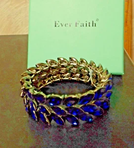 Pulsera Ever Faith Azul Estrás Plata Ocasiones Especiales Boda Bailes - Imagen 1 de 2