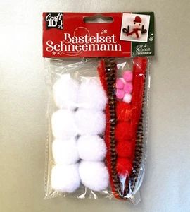 Bastelset Schneemann Weihnachten mit Anleitung für 4 Schneemänner Modellierset - Bild 1 von 3