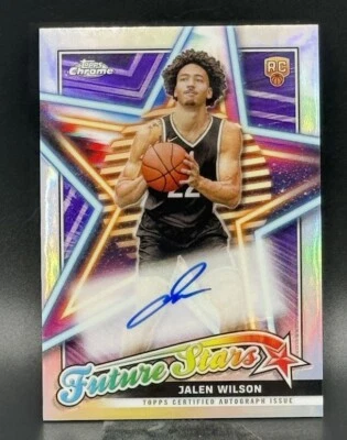 2024 Topps Chrome Jalen Wilson Future Stars Auto RC - Image 1 of 2