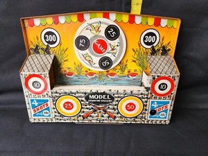 Vintage Wyandotte Mechanical Shooting Gallery Pressed Tin Toy Great Shape - Picture 1 of 3