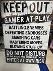 Keep Out Gamer At Play Do Not Disturb Enter At Own Risk 8x12 Metal Wall Art Sign