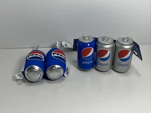 5 RUZ 2024 PEPSI & Diet PEPSI Can Ornaments 2 Soft/Plush & 3 Decoupage, NEW! - Picture 1 of 8