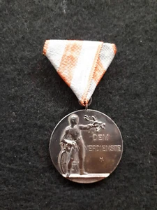 alter Fahrrad Orden, Medaille, Auszeichnung, Anhänger, Plakette, Dem Verdienste - Bild 1 von 2
