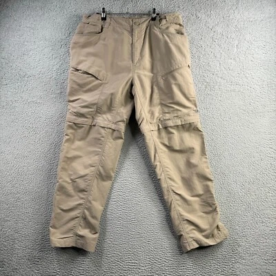 Pantalones The North Face Para Hombre XL Beige Nylon Senderismo Convertible Cremallera Foto 1 de 4