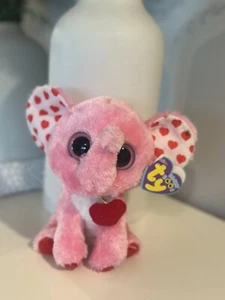 Ty Beanie Boos SOLID EYES “Tender” the Elephant w/ Heart 9” Medium Valentine’s - Picture 1 of 3
