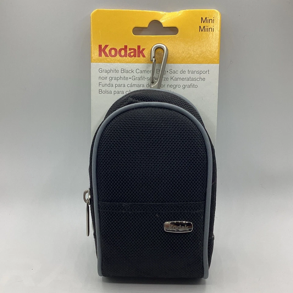 KODAK Mini Graphite Black Camera Bag Crossbody Strap 3.5” X 5.5” P/N 4F5431  - Image 1 of 4