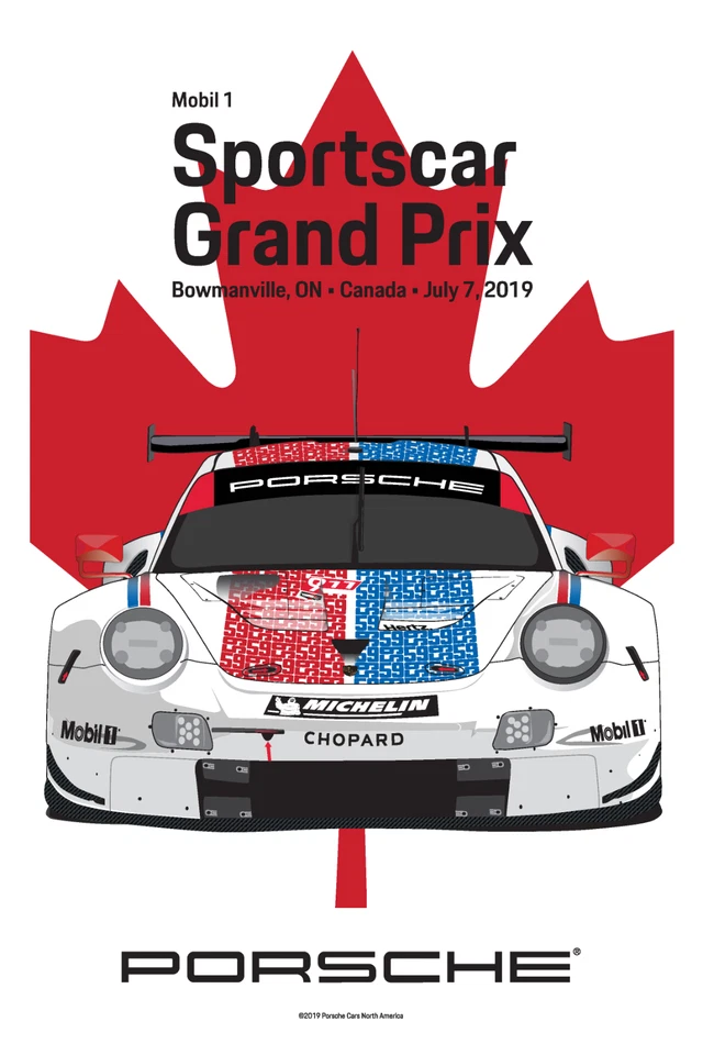 AWESOME PORSCHE POSTER SPORTSCAR GRAND PRIX BOWMANVILLE ON 2019 - Image 1 of 1