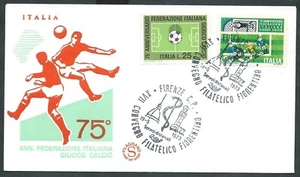 1973 ITALIA FDC FILAGRANO FIGC CALCIO NO TIMBRO ARRIVO - KG1 - Picture 1 of 1