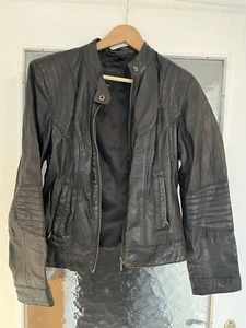 Lederjacke Schwarz Von Manguun In 42 - Bild 1 von 5