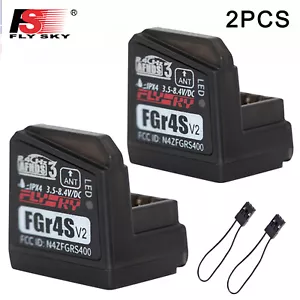 2PCS Flysky FGR4S Receiver 2.4G 4CH AFHDS3 f/Flysky NB4 PL18 RC Transmitter V7T8 - Picture 1 of 12