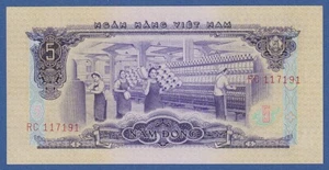 VIETNAM DEL SUR / SOUTH VIETNAM -- 5 DÔNG 1966 ( 1975 ) -- aUNC -- RC -- P.42a . - Bild 1 von 2